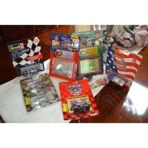 Lot of 7 NASCAR Diecast Cars Card Dale Earnhardt Bill Elliot Lebonte Kelloge